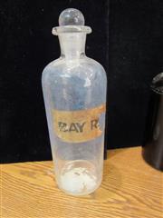 VTG LOT OF 4 GLASS BROWN & CLEAR MEDICINE BOTTLES